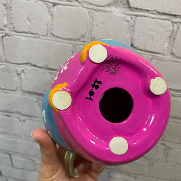 KIDS OWL CERAMIC PIGGY BANK PINK GIRLS BOYS 6.5’x5’x4’inch - Picture 10 of 17